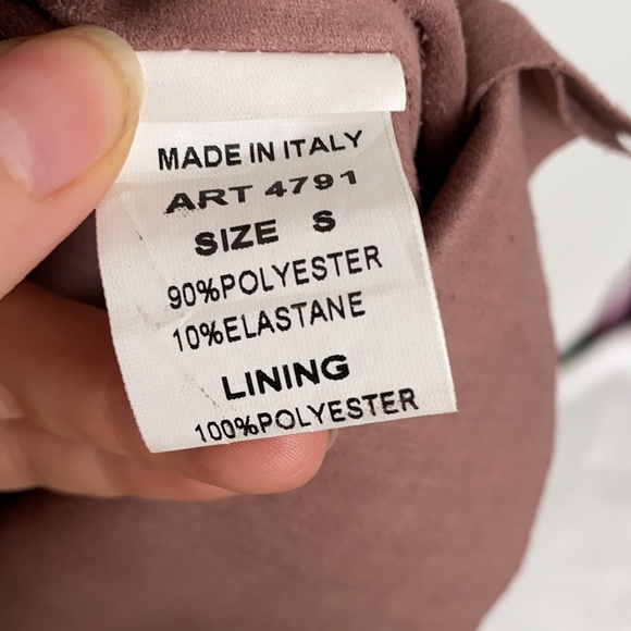 Luisa Perla Rose Ruffle Sleeve Suede Dress - Picture 14 of 14